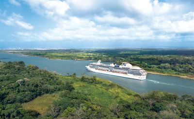 Cruise ship in Panama Canal